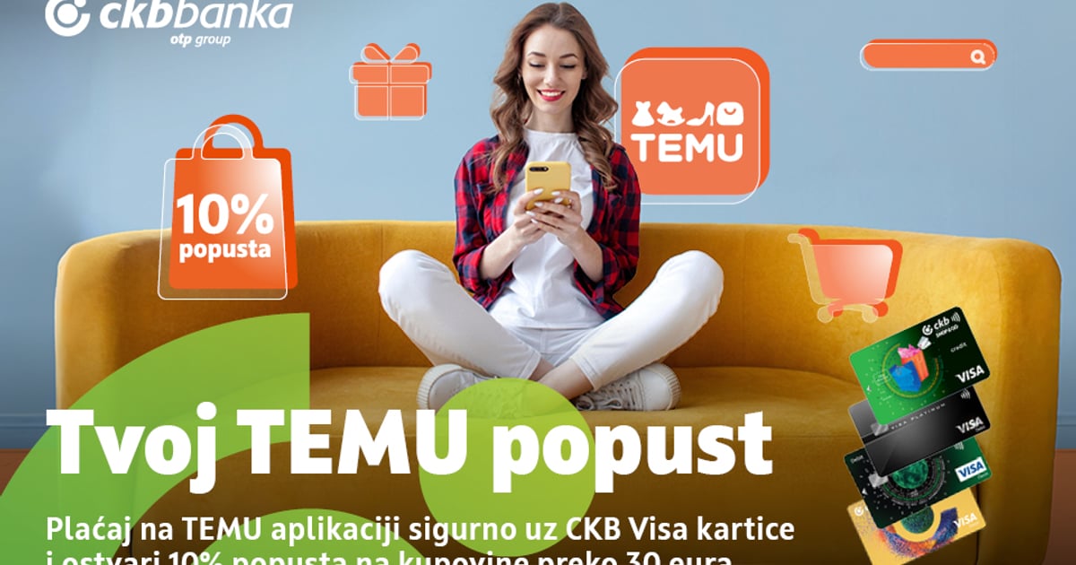 Fotografija uz vijest: CKB VISA kartice donose 10% popusta na kupovinu preko 30 eura