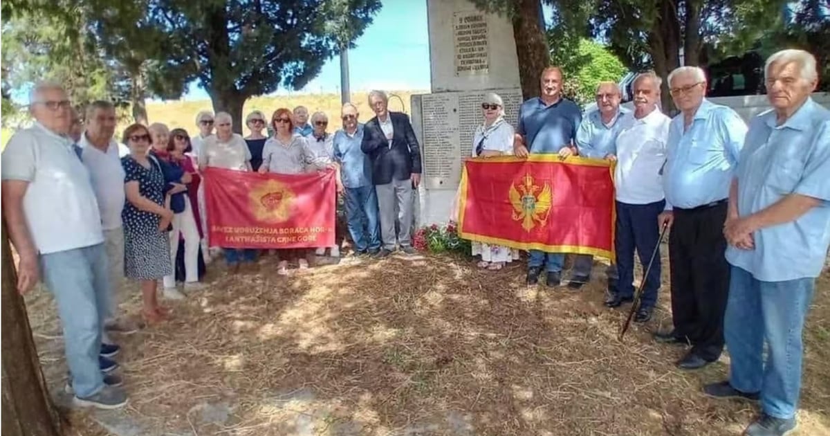 Fotografija uz vijest: Članovi UBNOR-a Podgorica odali počast strijeljanim rodoljubima na Cijevni