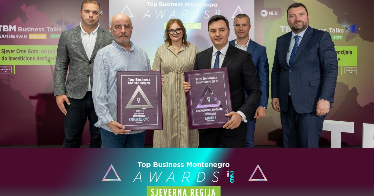 Fotografija uz vijest: Dodijeljene prve regionalne nagrade inicijative Top Business Montenegro za sjever Crne Gore