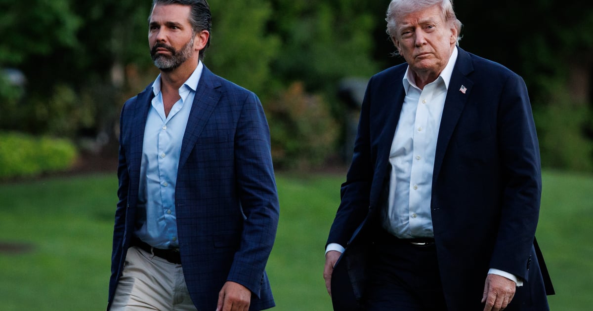 Fotografija uz vijest: Donald Tramp Mlađi se tajno oženio na Floridi, otac neće prisustvovati vjenčanju