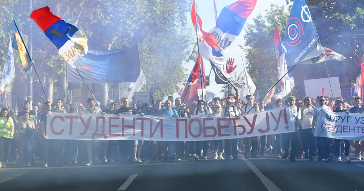 Fotografija uz vijest: Korać: Skup na Slaviji bez Vučićevog pominjanja, što je ograničilo njegov domet