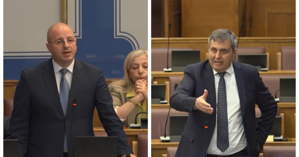 Fotografija uz vijest: Milović: "Sve ono što ste potpisali brzo će vas stići"; Radunović: "Lažovčino, sram te bilo"