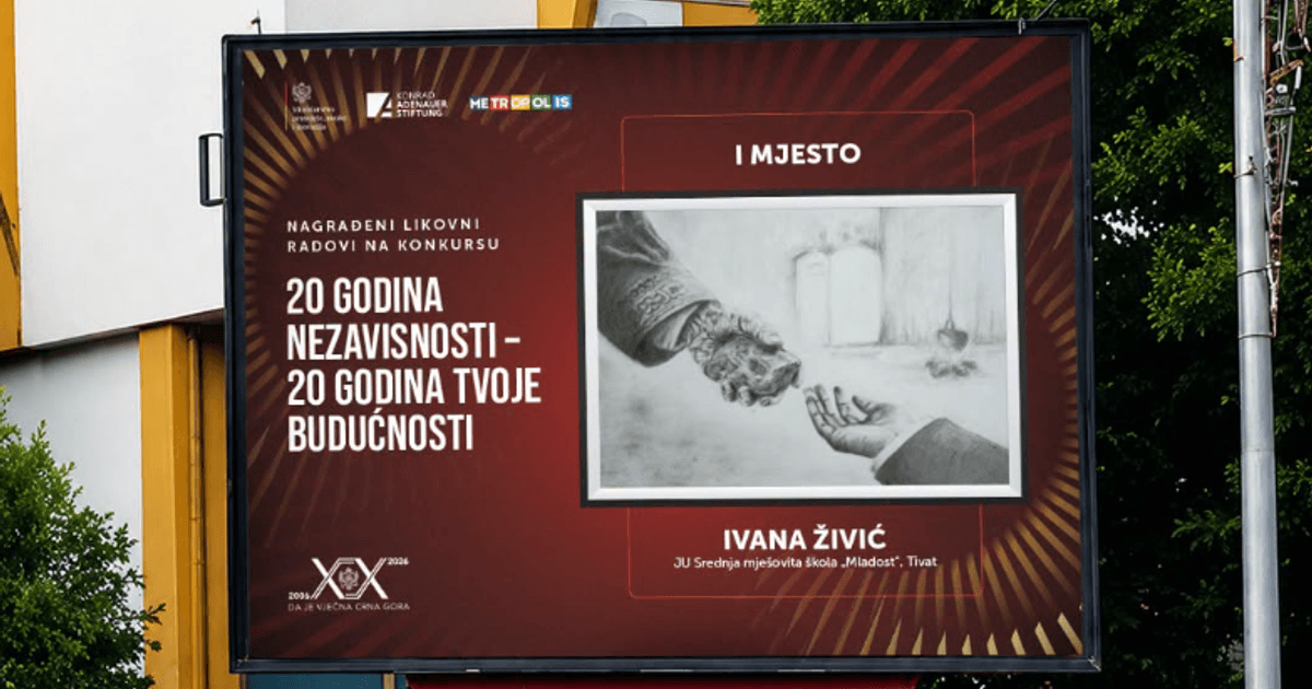 Fotografija uz vijest: Nagrađeni radovi povodom 20 godina obnove nezavisnosti izloženi na bilbordima u tri grada