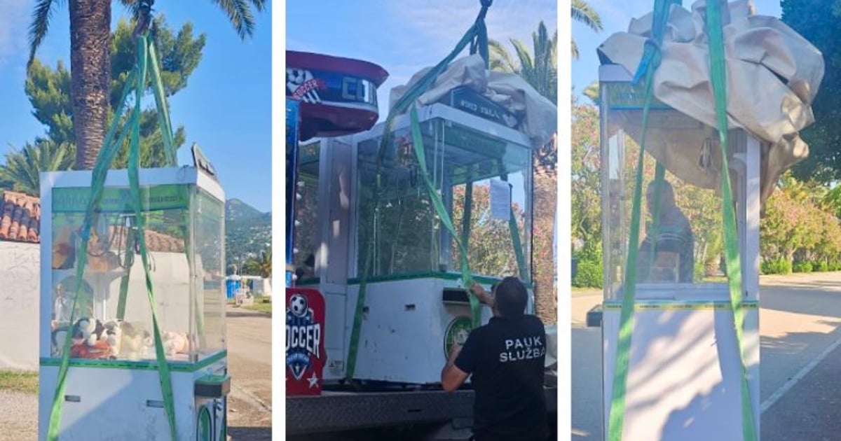 Fotografija uz vijest: Opština Bar uklanja nelegalno postavljene aparate za igru, hranu i piće