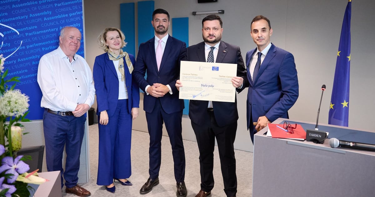 Fotografija uz vijest: Opština Bijelo Polje dobitnik priznanja „Evropska diploma” u Strazburu