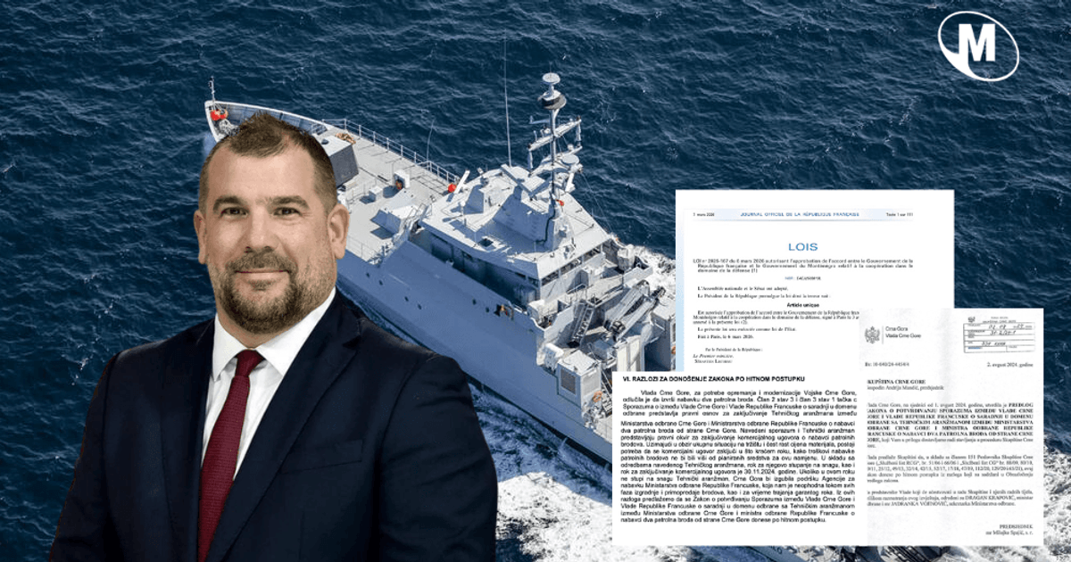 Fotografija uz vijest: Patrolni brodovi: Šta znamo o poslu vrijednom preko 120 miliona eura?