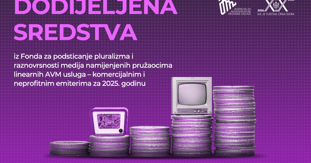 Fotografija uz vijest: Savjet AMU dodijelio gotovo 778 hiljada eura medijima, najveće sume za TV Vijesti i Novu M