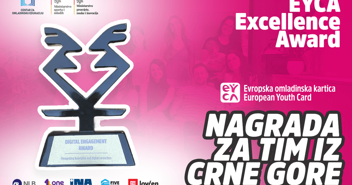 Fotografija uz vijest: Šesta EYCA Excellence Award nagrada za tim iz Crne Gore