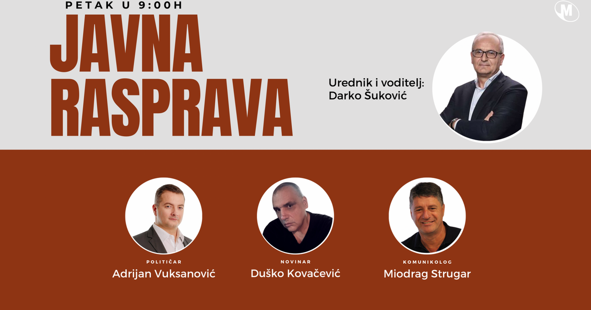 Fotografija uz vijest: U emisiji "Javna rasprava" o događajima koji su obilježili sedmicu