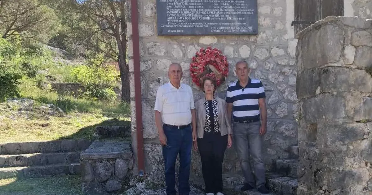 Fotografija uz vijest: UBNOR i antifašisti Nikšića obilježili 83 godine od pogibije Save Kovačevića