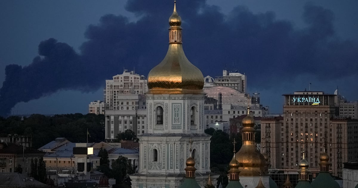 Fotografija uz vijest: Ukrajinska protivvazdušna odbrana odbila ruski raketni napad na Kijev