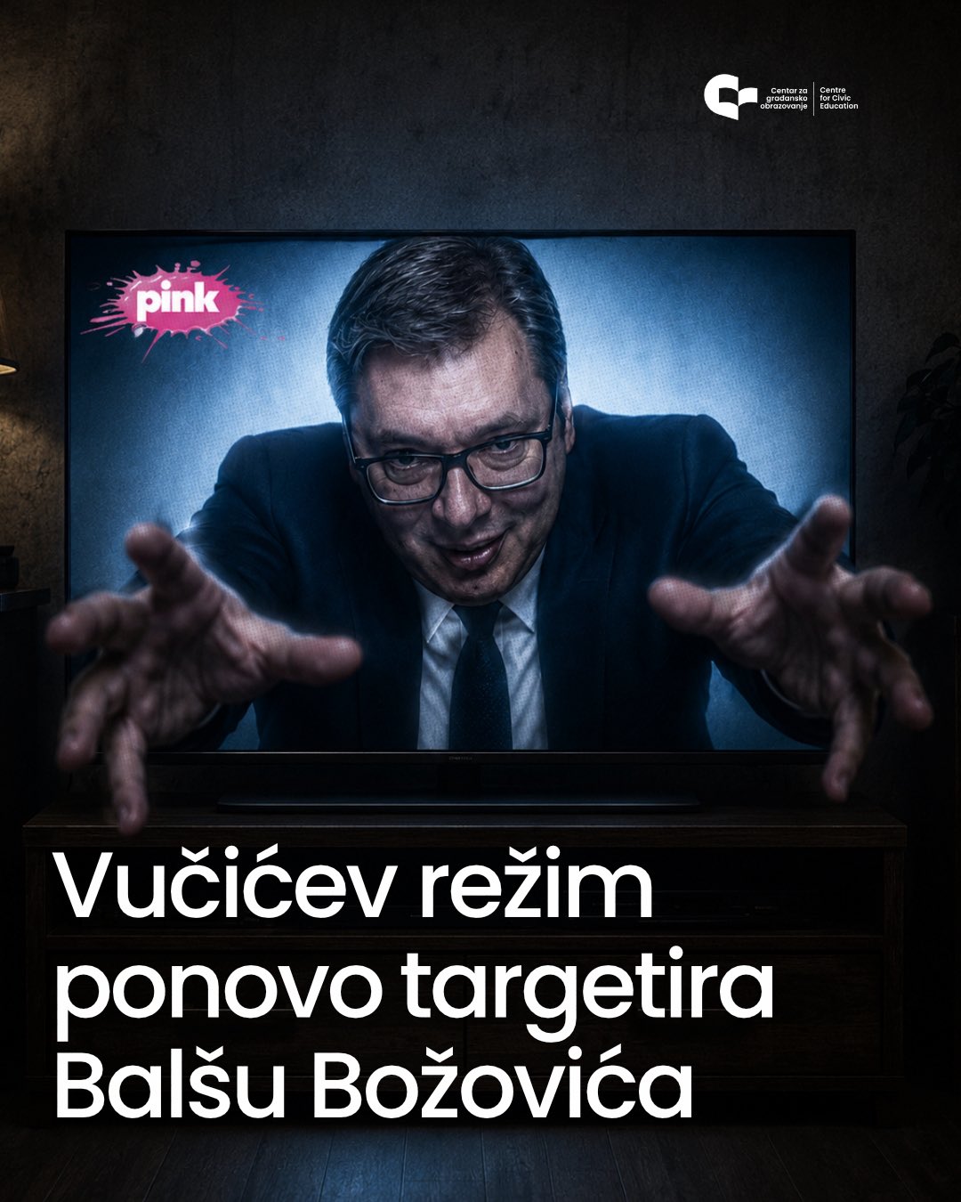 Fotografija uz vijest: CGO: Napad na Balšu Božovića je još jedna poruka Vučićevog režima svima koji brane demokratske vrijednosti
