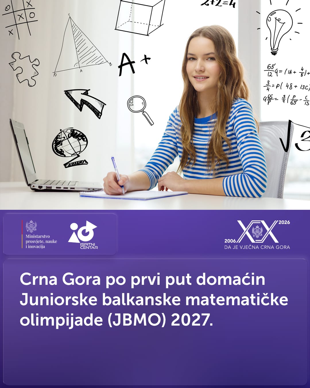 Fotografija uz vijest: Crna Gora naredne godine domaćin Juniorske balkanske matematičke olimpijade