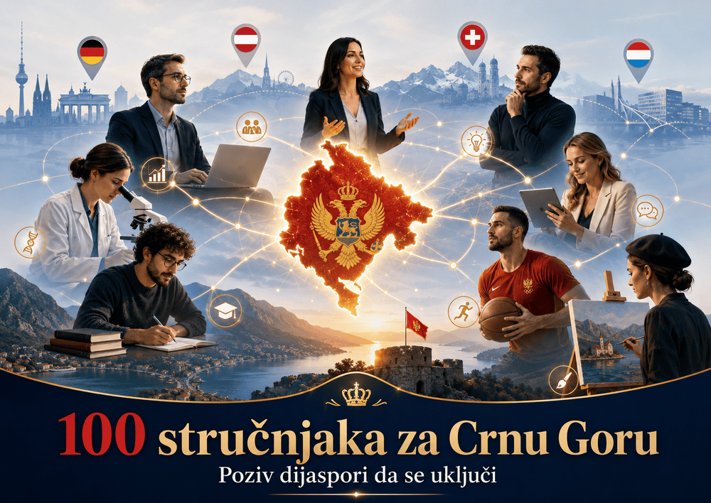Fotografija uz vijest: Dijaspora pozvana da se uključi u inicijativu „100 stručnjaka za Crnu Goru“