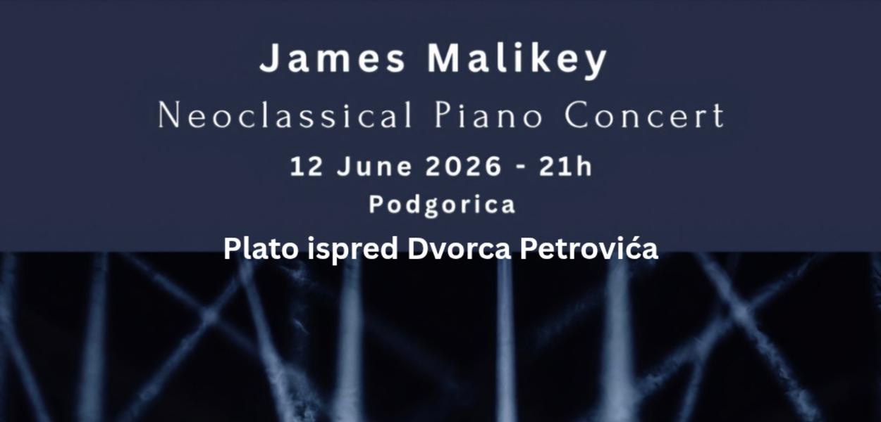Fotografija uz vijest: Koncert belgijskog pijaniste Džejmsa Malikija 12. juna na platou ispred Dvorca Petrovića