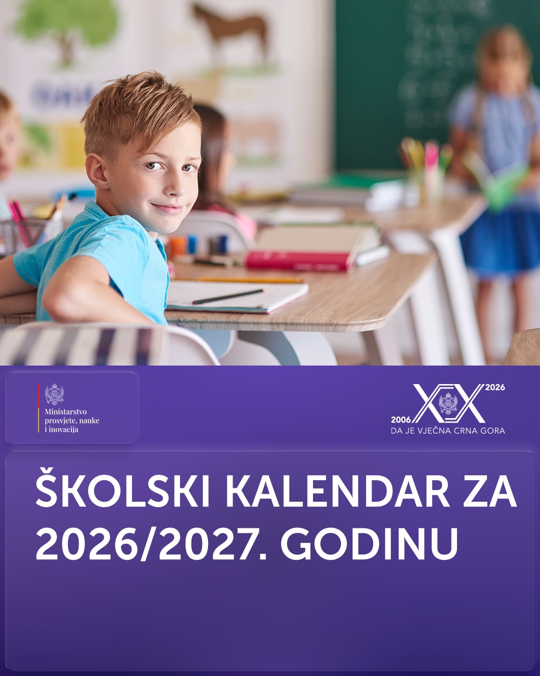Fotografija uz vijest: Novi školski i predškolski kalendar za 2026/2027: Produženi zimski odmor donosi više mogućnosti