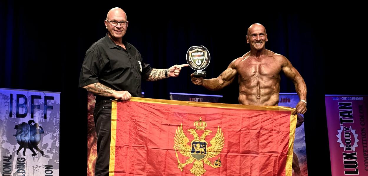 Fotografija uz vijest: Saša Rakočević iz Cetinja evropski prvak u bodibildingu