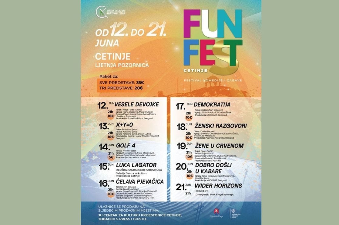 Fotografija uz vijest: Treće izdanje Fun Festa na Cetinju donosi deset dana smijeha i pozorišne magije