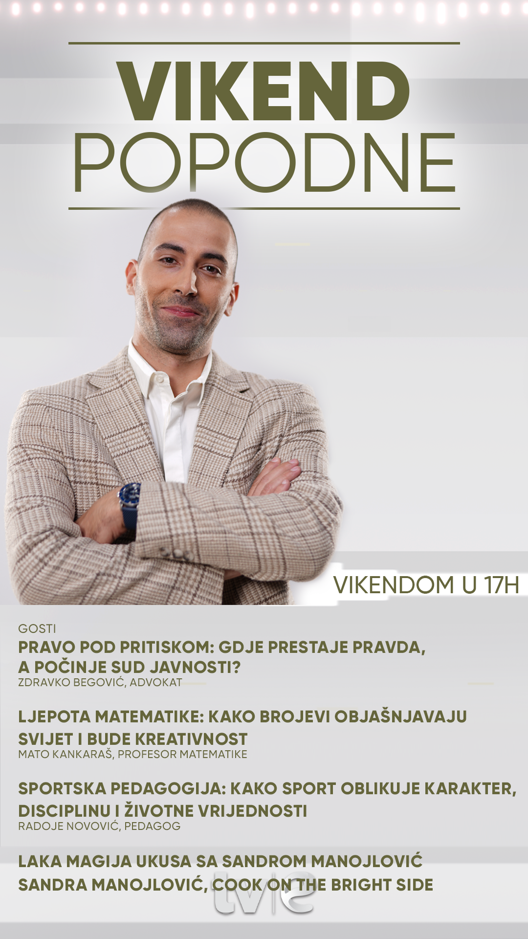 Fotografija uz vijest: Vikend popodne donosi priče o pravu, matematici i sportskoj pedagogiji