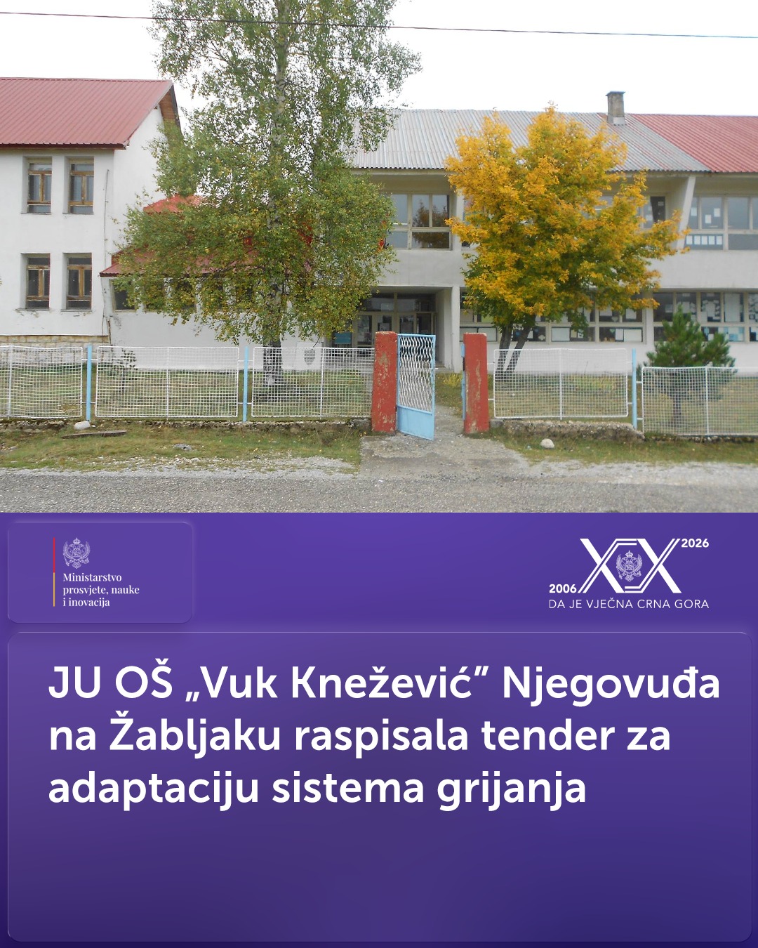 Fotografija uz vijest: Za adaptaciju grijanja u OŠ "Vuk Knežević" izdvojeno 150.000 eura