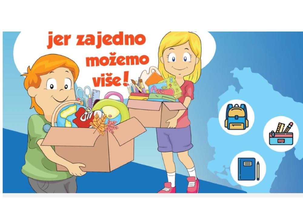 Fotografija uz vijest: Počinje 16. humanitarna akcija „Podijelimo, jer zajedno možemo više“ za školski pribor
