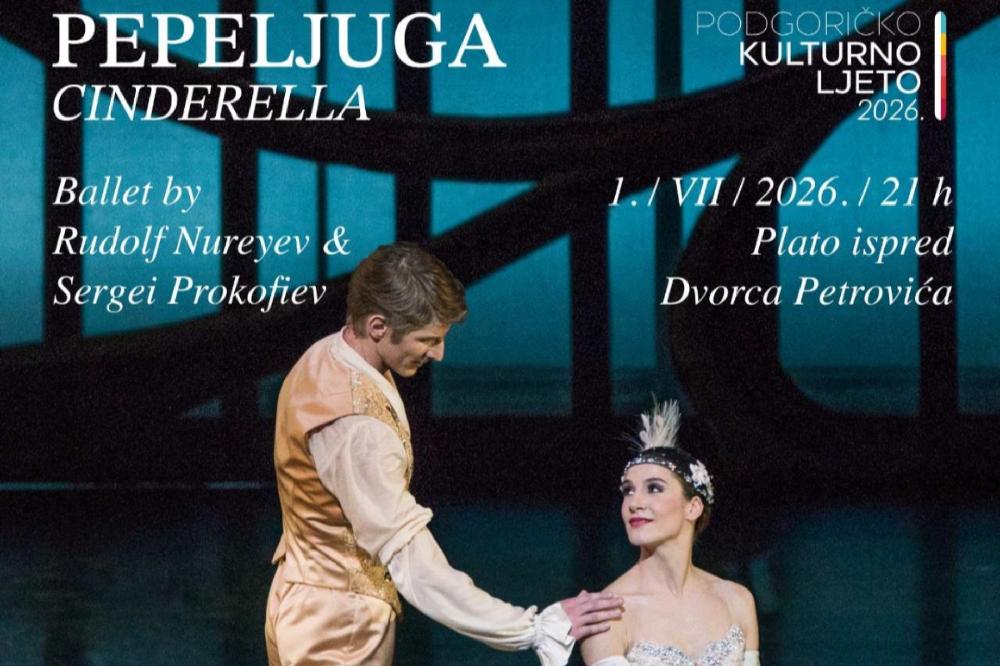 Fotografija uz vijest: Projekcija baleta „Pepeljuga“ 1. jula na platou ispred Dvorca Petrovića u Podgorici