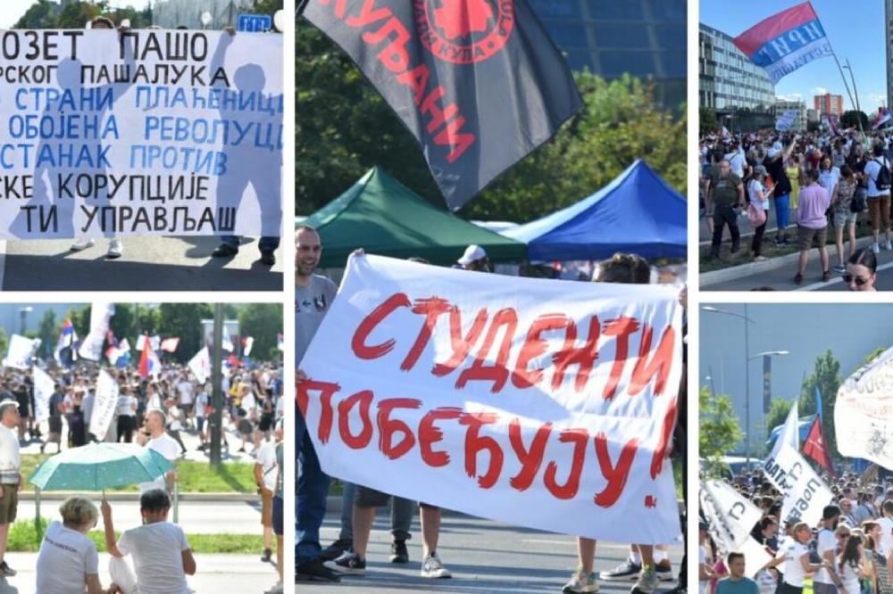 Fotografija uz vijest: Više hiljada ljudi na studentskom skupu u Novom Sadu