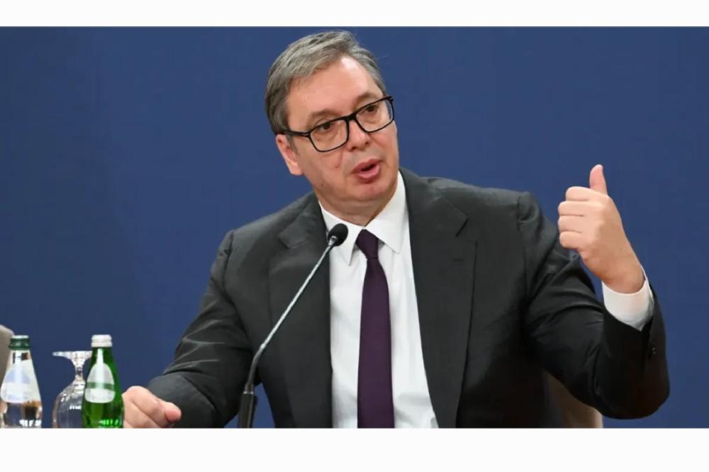 Fotografija uz vijest: Vučić najavio mogućnost skorije ostavke, ocijenio skup na Slaviji bez sadržaja