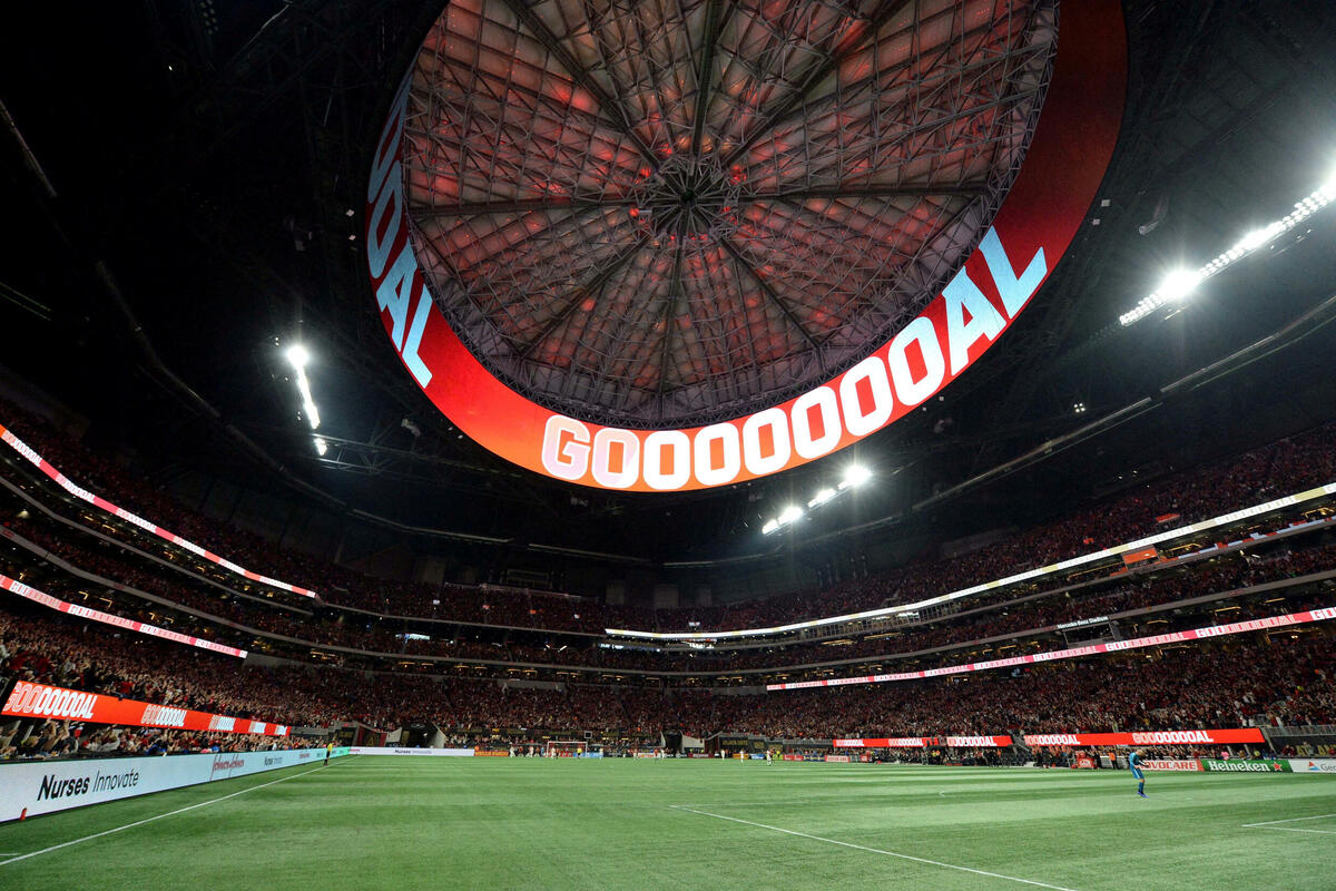 Fotografija uz vijest: Atlanta; Šarm rimskog Panteona na svemirskom stadionu i grad gdje je rođena koka-kola