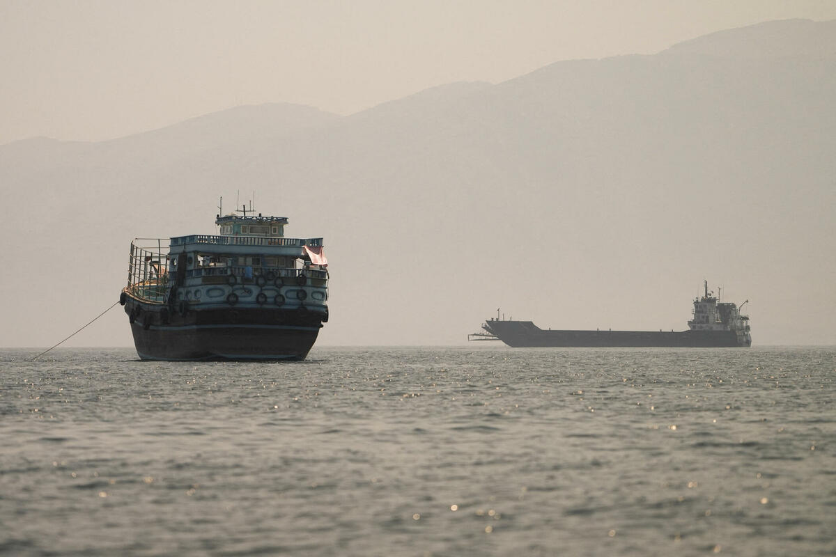 Fotografija uz vijest: Britanska vojska: Pogođen tanker dok je prolazio rutom kroz Ormuski moreuz odobrenom od UN-a