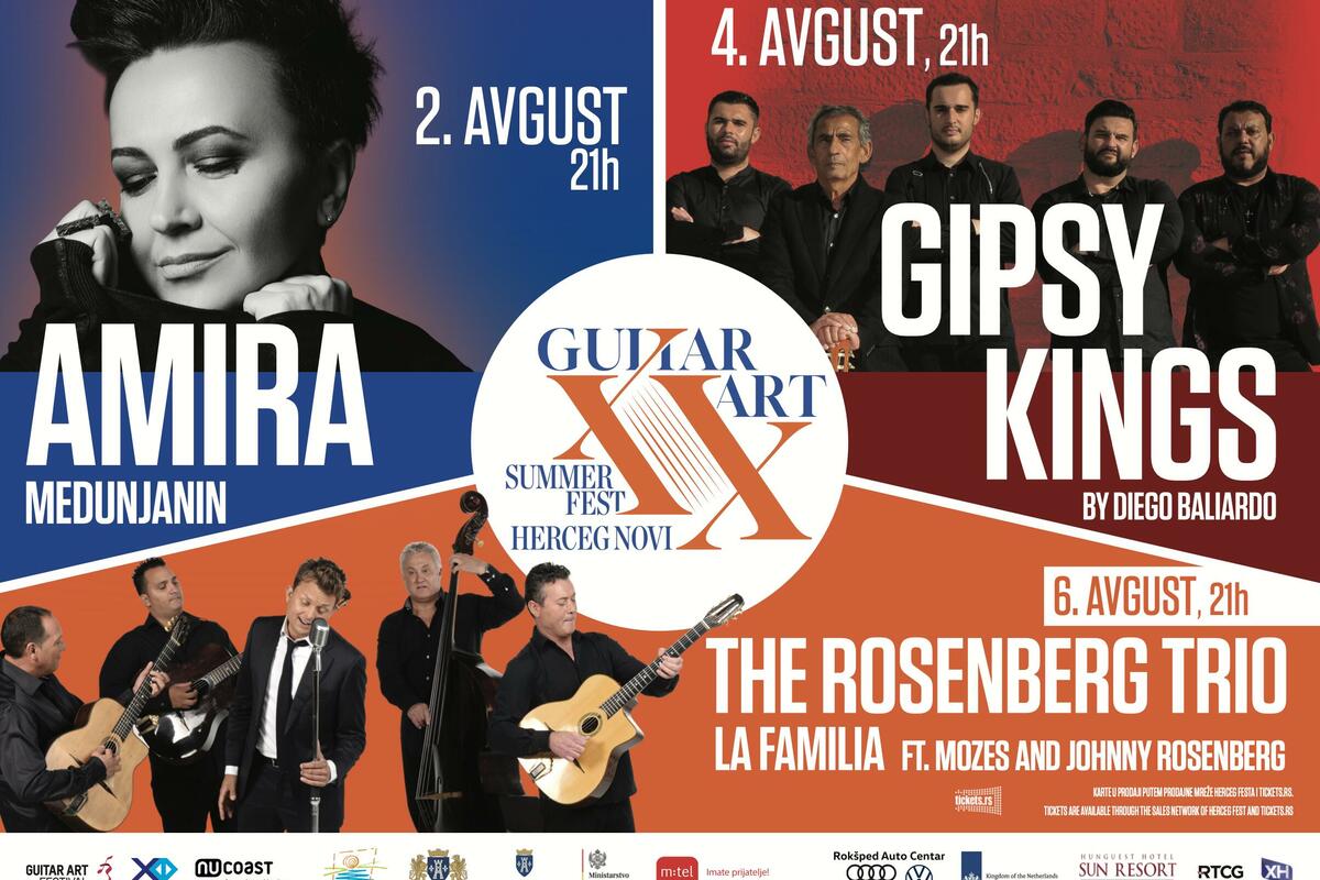 Fotografija uz vijest: Gipsy Kings, Amira Medunjanin i Rosenberg La Familia na Guitar Art Summer Festu