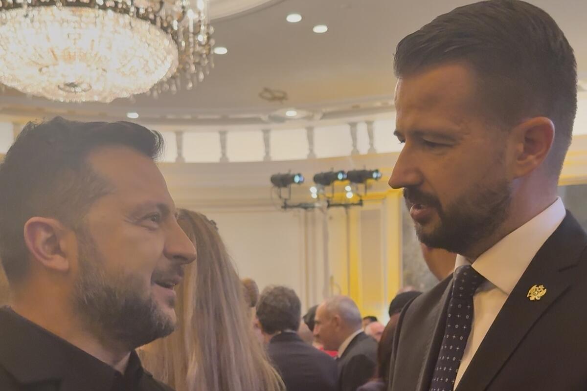 Fotografija uz vijest: Milatović i Zelenski u Njujorku: Crna Gora nastavlja podršku Ukrajini