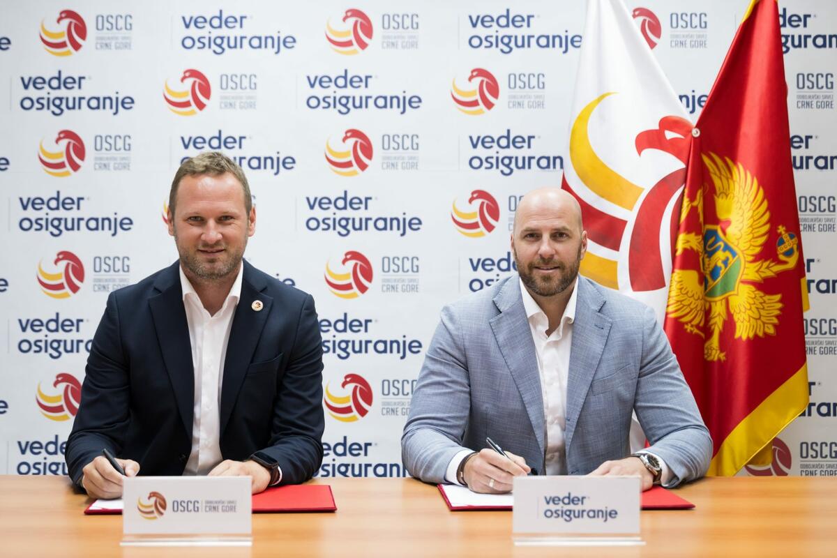 Fotografija uz vijest: OSCG i VEDER osiguranje potpisali ugovor o sponzorstvu za razvoj odbojke