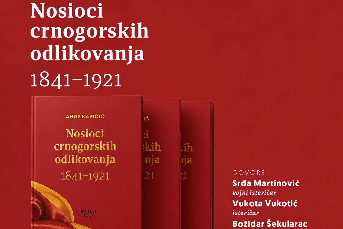 Fotografija uz vijest: Promocija trotomnog djela o nosiocima crnogorskih odličja biće održana na Cetinju