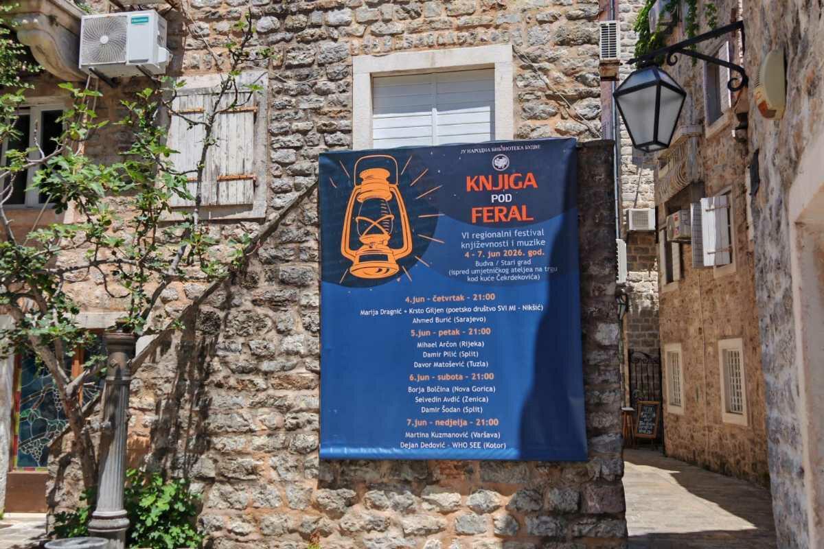 Fotografija uz vijest: Šesto izdanje festivala "Knjiga pod feral" od 4. do 7. jula u Starom gradu Budve